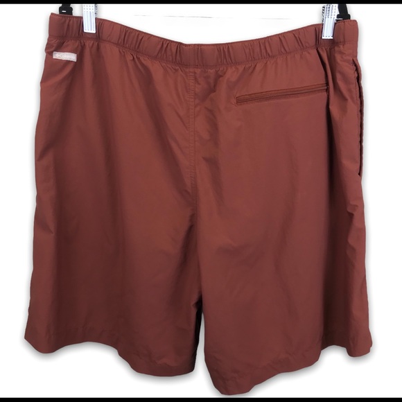 Columbia Swim Trunks Water Shorts Rust Omni Shade Sun Protection XL - Picture 2 of 7